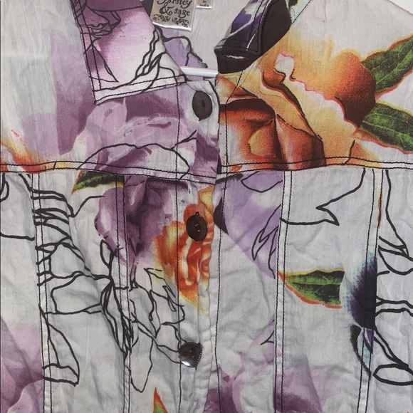 Parsley & Sage Multicolor Floral Button Down Shirt Size XL - Picture 7 of 7